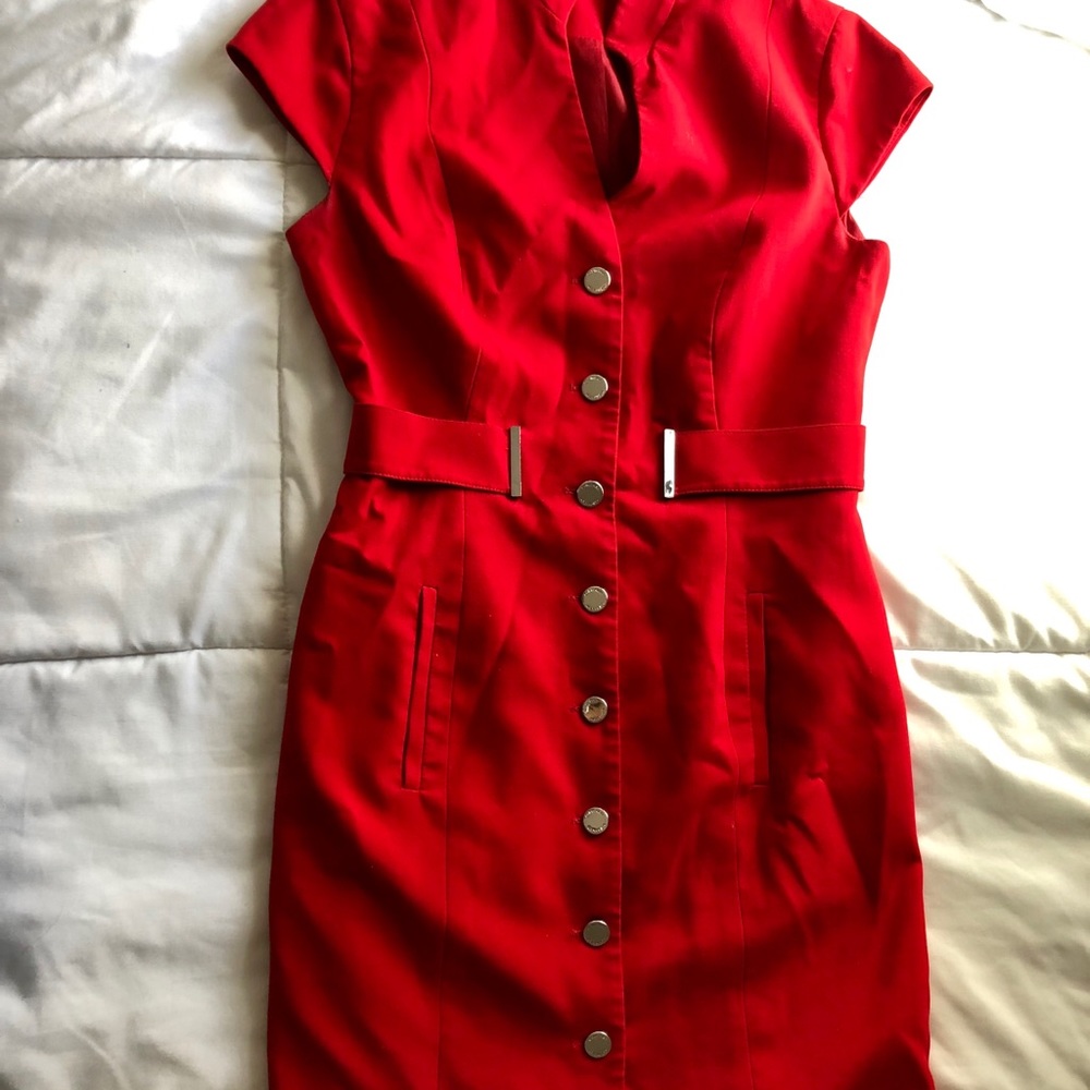 Red Calvin Klein Dress